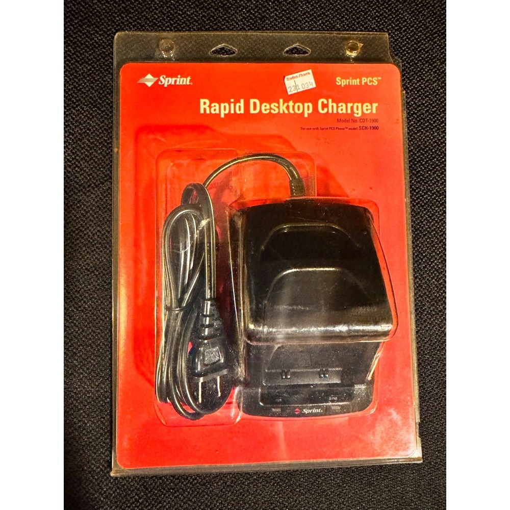 Vintage Sprint PCS Rapid Desktop Charger CDT-1900 New Factory Sealed SCH-1900